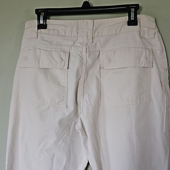 a.n.a Womens Cream Lightweight Wide Leg Pants Size 10 Pockets Summer - Picture 2 of 11